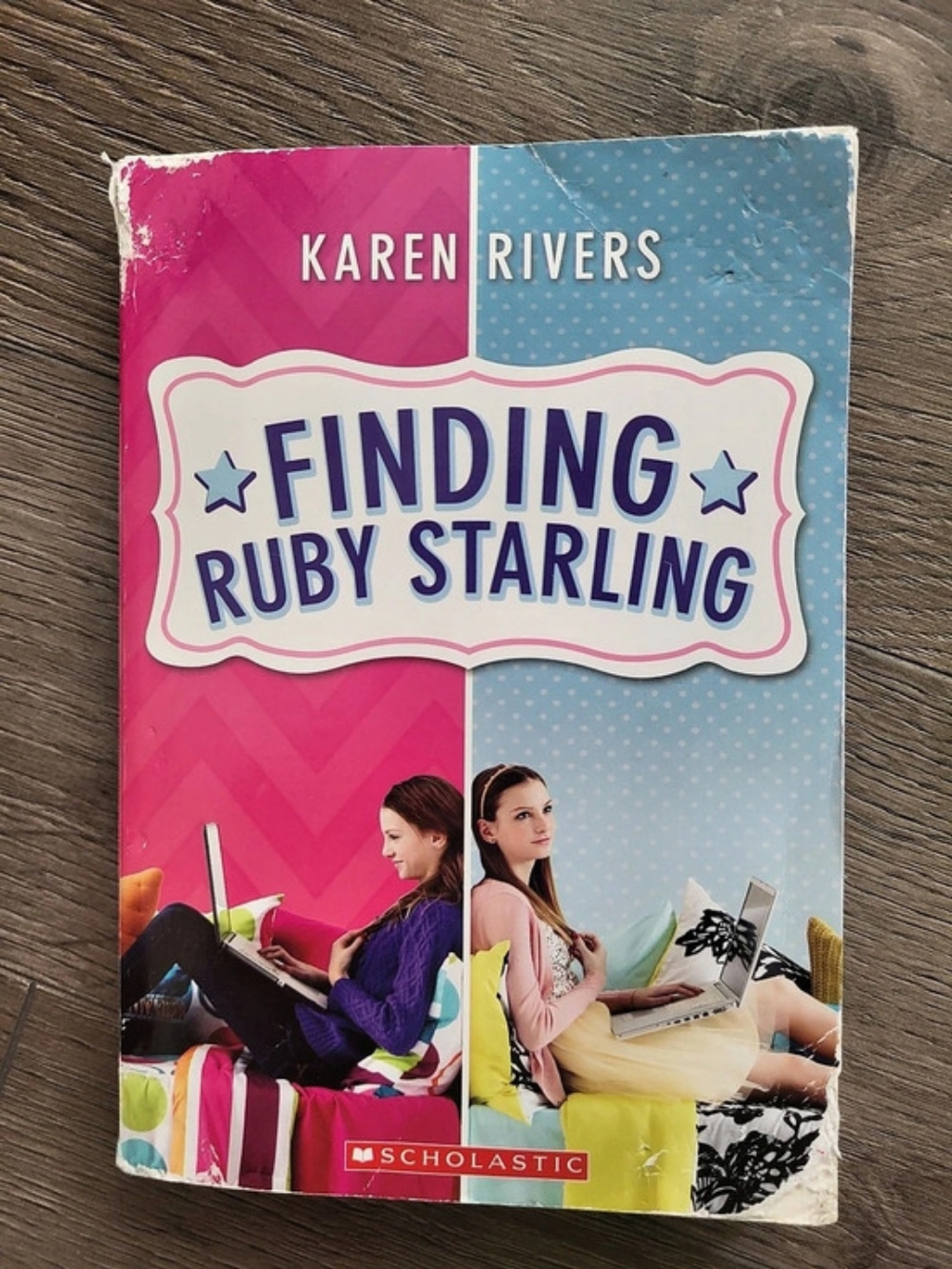 Scholastic Finding Ruby Starling by Karen Rivers Paperback Book Pink & Blue